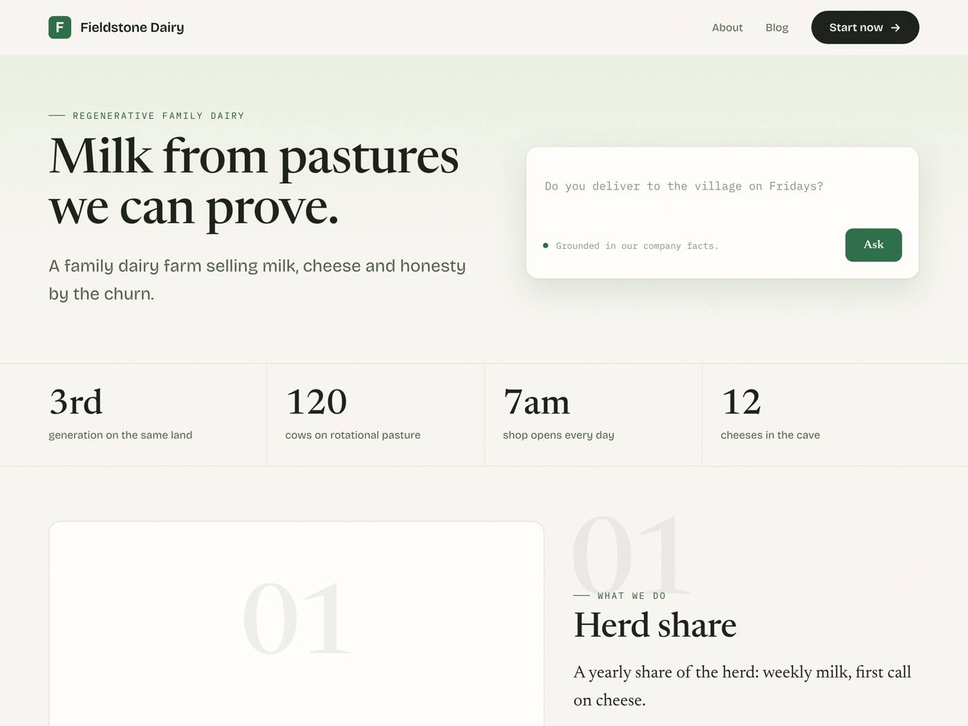 Field Report design worldview: a demonstration homepage built in this architecture