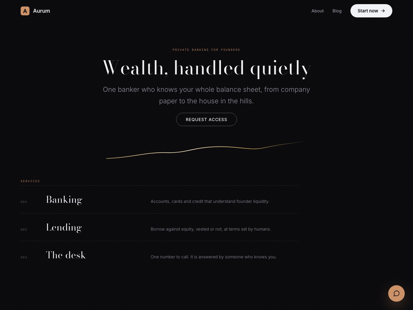Gilded design worldview: a demonstration homepage built in this architecture