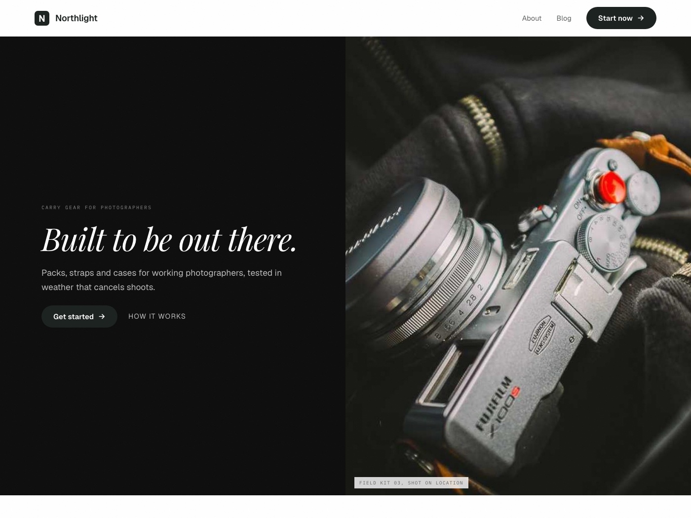 Half Light design worldview: a demonstration homepage built in this architecture
