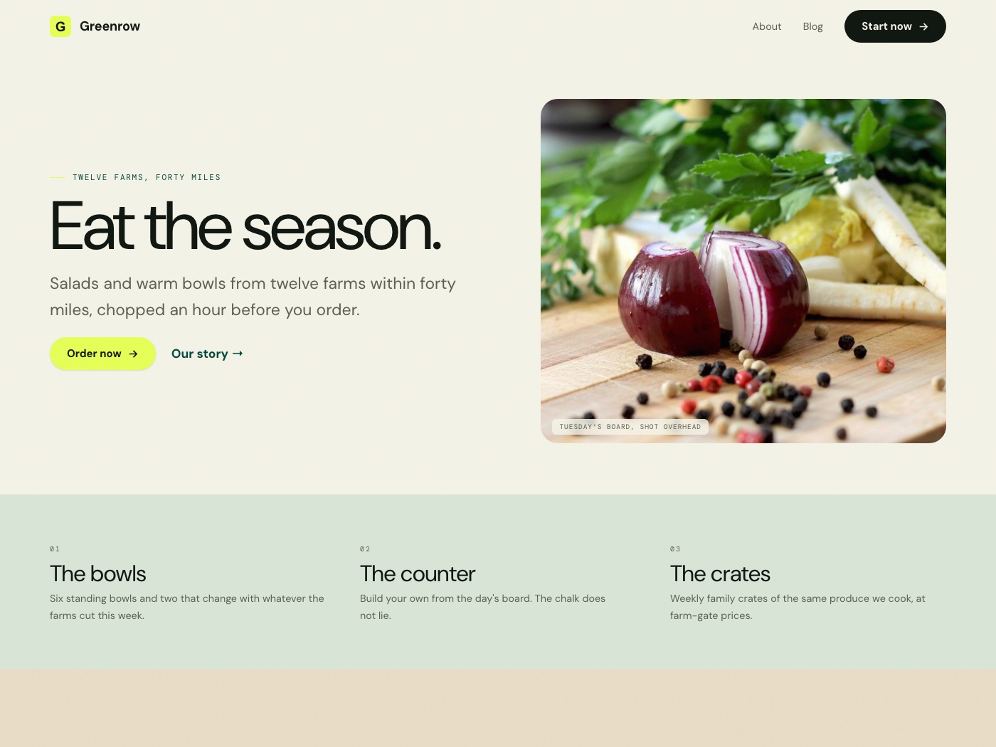 Harvest design worldview: a demonstration homepage built in this architecture