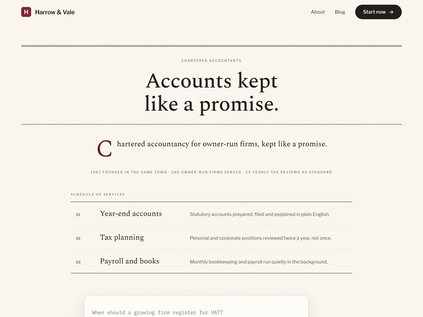 Ledger design worldview: a demonstration homepage built in this architecture