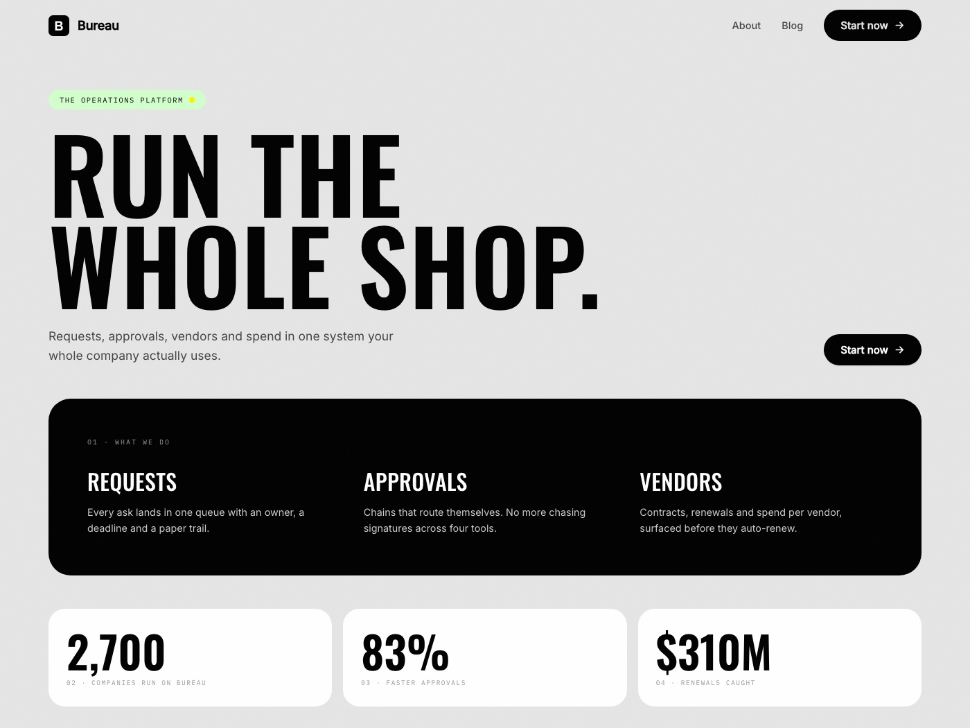 Monolith design worldview: a demonstration homepage built in this architecture