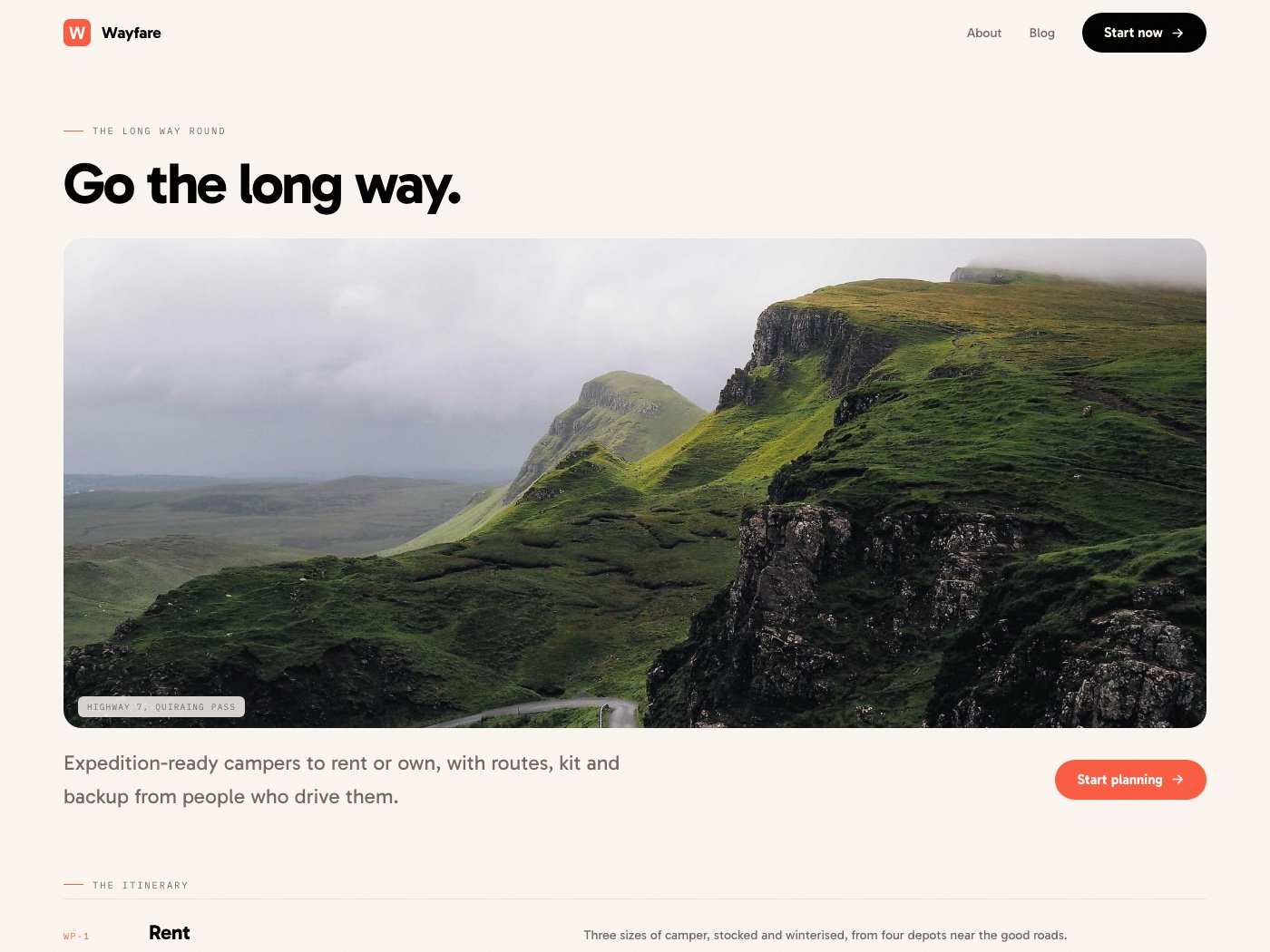 Open Road design worldview: a demonstration homepage built in this architecture