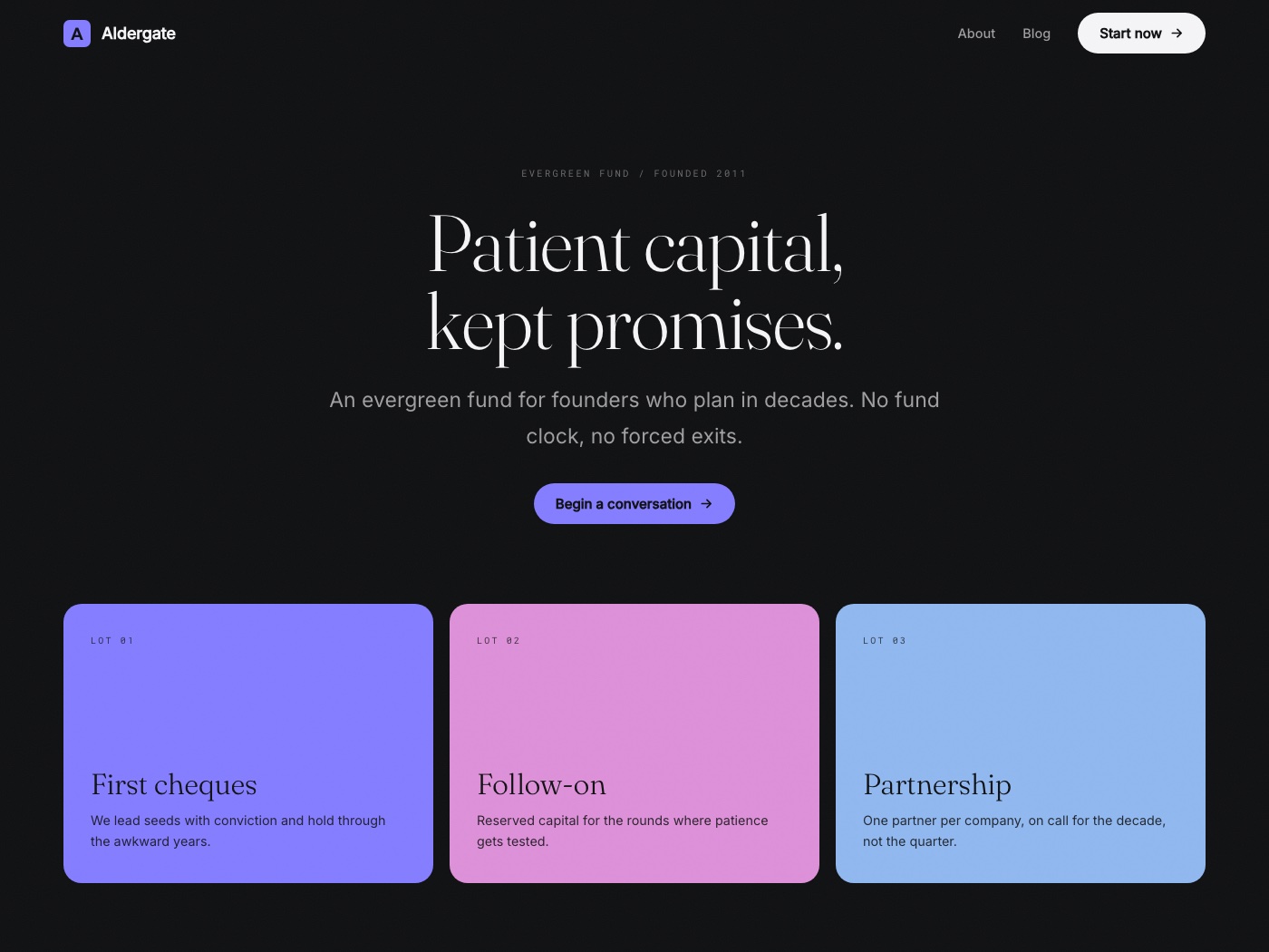 Vault design worldview: a demonstration homepage built in this architecture