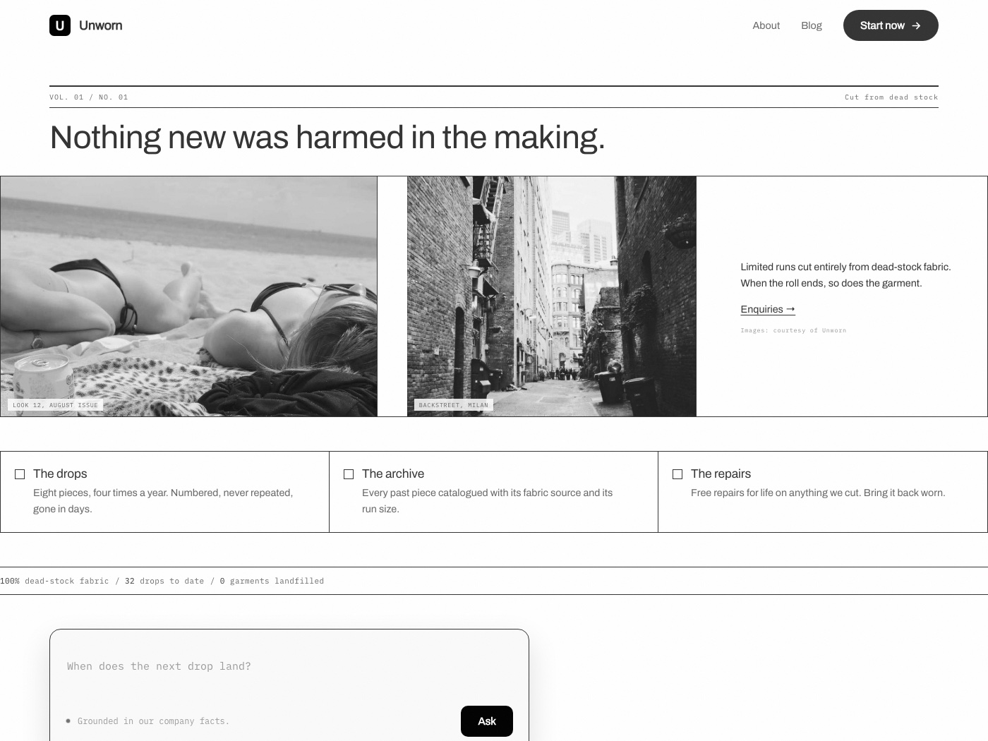 Zine design worldview: a demonstration homepage built in this architecture